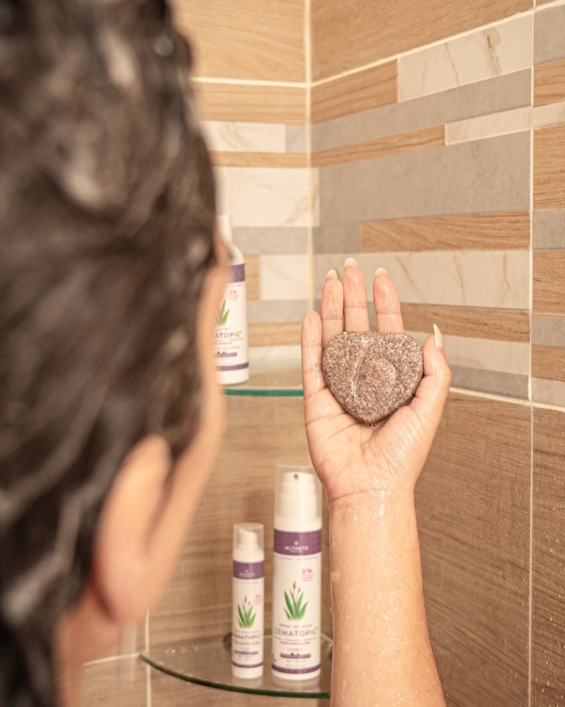 Shampoo solido per cuoio capelluto sensibile, secco e pruriginoso